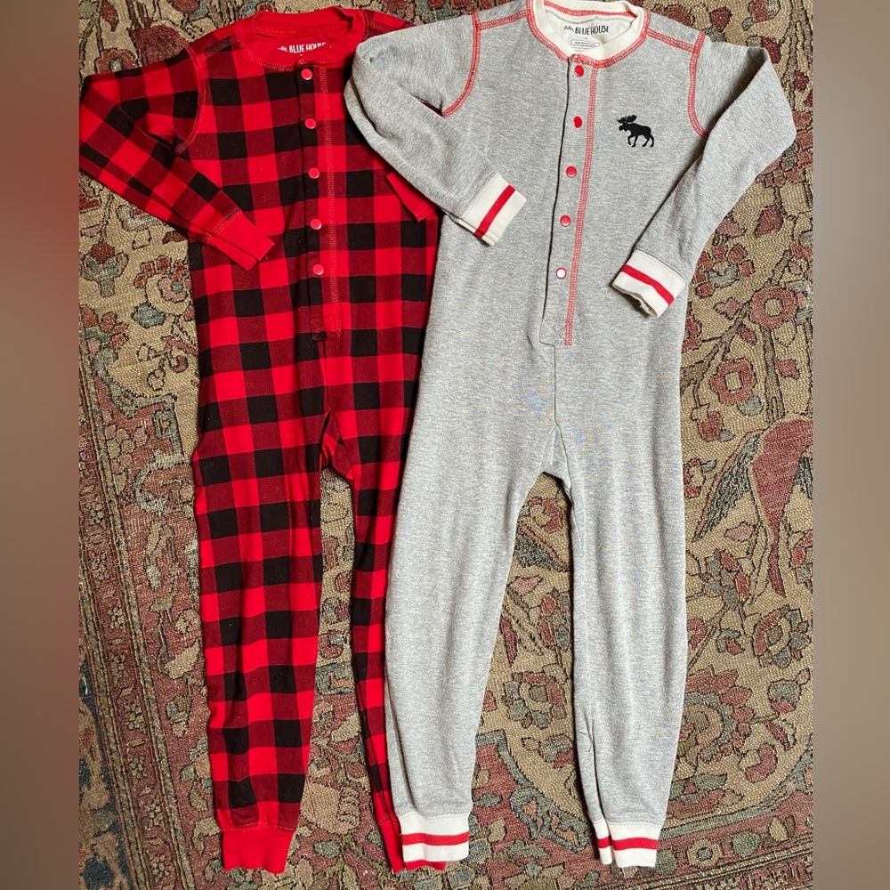 Little blue house rompers (x2)  2T